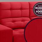 Sofá Jobim 1,70m Assento Retrátil E Reclinável Velosuede Verm