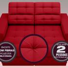Sofá Jobim 1,70m Assento Retrátil E Reclinável Velosuede Verm