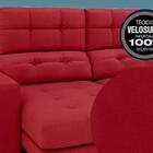 Sofá Jobim 2,05m Assento Retrátil E Reclinável Velosuede Verm