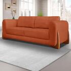 Sofa Jolie 2 Lugares 160cm Pes Boomerang Linho Boucle Ezz