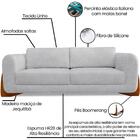 Sofa Jolie 2 Lugares 160cm Pes Boomerang Linho Boucle Ezz