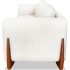 Sofa Jolie 2 Lugares 160cm Pes Boomerang Linho Boucle Ezz