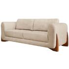 Sofa Jolie 2 Lugares 180cm Pes Boomerang Linho Boucle Ezz