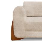 Sofa Jolie 3 Lugares 200cm Pes Boomerang Linho Boucle Ezz
