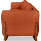 Sofa Jolie 3 Lugares 200cm Pes Boomerang Linho Boucle Ezz