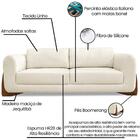 Sofa Jolie 3 Lugares 220cm Pes Boomerang Linho 214 Ezz