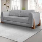 Sofa Jolie 3 Lugares 220cm Pes Boomerang Linho 214 Ezz