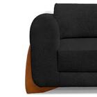 Sofa Jolie 3 Lugares 220cm Pes Boomerang Linho Boucle Ezz