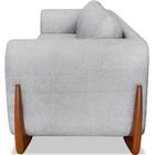 Sofa Jolie 3 Lugares 220cm Pes Boomerang Linho Boucle Ezz