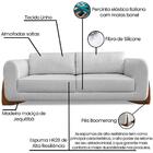 Sofa Jolie 3 Lugares 230cm Pes Boomerang Linho 215 Ezz