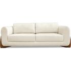 Sofa Jolie 3 Lugares 230cm Pes Boomerang Linho 215 Ezz
