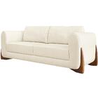 Sofa Jolie 3 Lugares 230cm Pes Boomerang Linho 215 Ezz