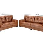 Sofá Julia Conjunto 2 E 3 Lugares Courissimo Caramelo