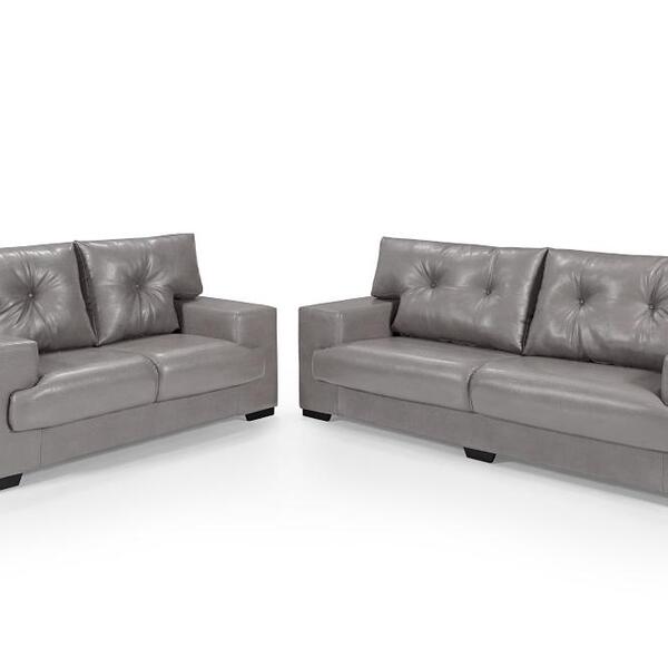 Sofá Julia Conjunto 2 E 3 Lugares Courissimo Cinza