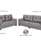 Sofá Julia Conjunto 2 E 3 Lugares Courissimo Cinza