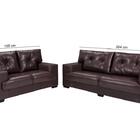 Sofá Julia Conjunto 2 E 3 Lugares Courissimo Marrom