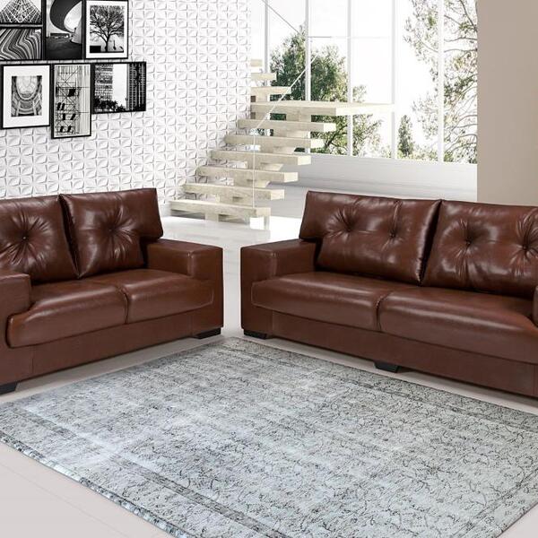 Sofá Julia Conjunto 2 E 3 Lugares Courissimo Pinhão