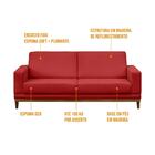 Sofá Kayrós 180cm 3 Lugares D05 Suede Vermelho Mpozenato