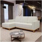 Sofá Kayrós 200cm 3 Lugares Com Chaise Direito D05 Linho Cru