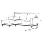 Sofá Kayrós 200cm 3 Lugares Com Chaise Direito D05 Linho Cru