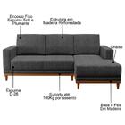 Sofá Kayrós 200cm 3 Lugares Com Chaise Esquerdo D05 Linho Chu