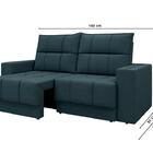 Sofá Kazan Premium 1,50m Assento Retrátil/reclinável Suede Pe