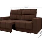 Sofá Kazan Premium 1,85m Assento Retrátil/reclinável Suede Ma