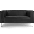 Sofá Kubo 02 Lugares 153 Cm Corano Preto