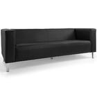 Sofá Kubo 03 Lugares 210 Cm Corano Preto