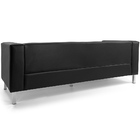 Sofá Kubo 03 Lugares 210 Cm Corano Preto