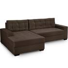 Sofá Larissa 3 Lugares Chaise Esquerdo - Golden - Marrom