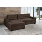 Sofá Larissa 3 Lugares Chaise Esquerdo - Golden - Marrom
