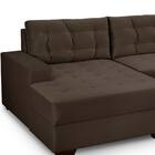 Sofá Larissa 3 Lugares Chaise Esquerdo - Golden - Marrom