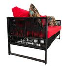 Sofá Liatres Em Corda Náutica E Alumínio Jardim Sala Varanda