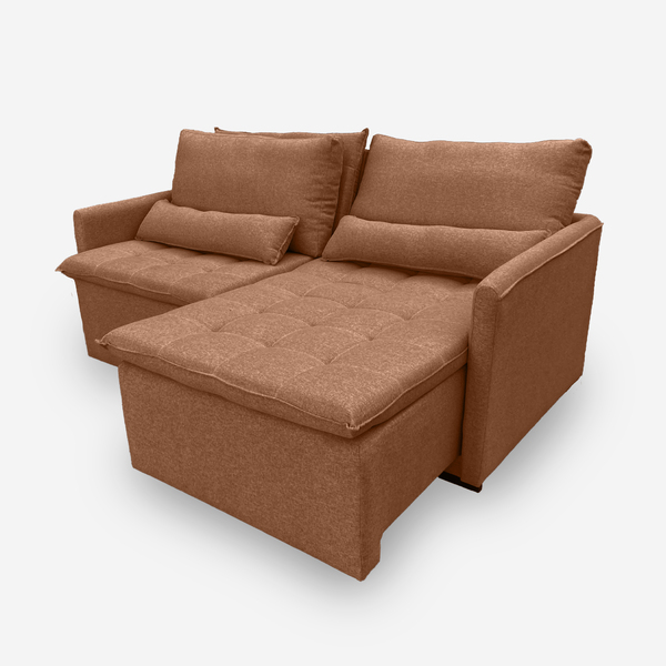 Sofá Líbano 2 Lugares 1,36 Metros Veludo - 20 Terracota