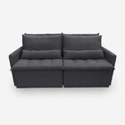 Sofá Líbano 3 Lugares 1,76 Metros Veludo - 10 Cinza Grafite