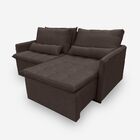 Sofá Líbano 3 Lugares 1,76 Metros Veludo - 17 Chocolate