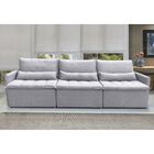 Sofá Líbano 3 Lugares 1,96 Metros Linho - 05 Cinza