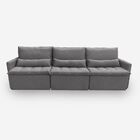 Sofá Líbano 3 Lugares 1,96 Metros Linho - 06 Grafite