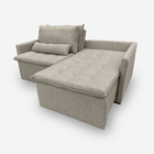 Sofá Líbano 4 Lugares 1,96 Metros Veludo - 02 Bege