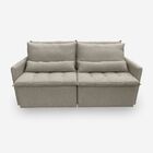 Sofá Líbano 4 Lugares 1,96 Metros Veludo - 02 Bege