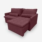 Sofá Líbano 4 Lugares 1,96 Metros Veludo - 22 Bordo