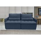 Sofá Líbano 4 Lugares 1,96 Metros Veludo - 24 Azul Marinho
