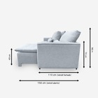 Sofá Líbano 4 Lugares 1,96 Metros Veludo - 26 Prata