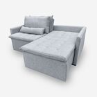 Sofá Líbano 4 Lugares 1,96 Metros Veludo - 26 Prata