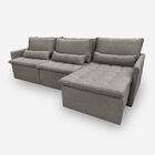 Sofá Líbano 5 Lugares 2,26 Metros Veludo - 03 Capuccino