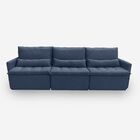 Sofá Líbano 5 Lugares 2,26 Metros Veludo - 24 Azul Marinho