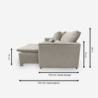 Sofá Líbano 6 Lugares 2,86 Metros Linho - 08 Bege