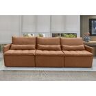 Sofá Líbano 6 Lugares 2,86 Metros Veludo - 20 Terracota