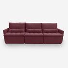 Sofá Líbano 6 Lugares 2,86 Metros Veludo - 22 Bordo